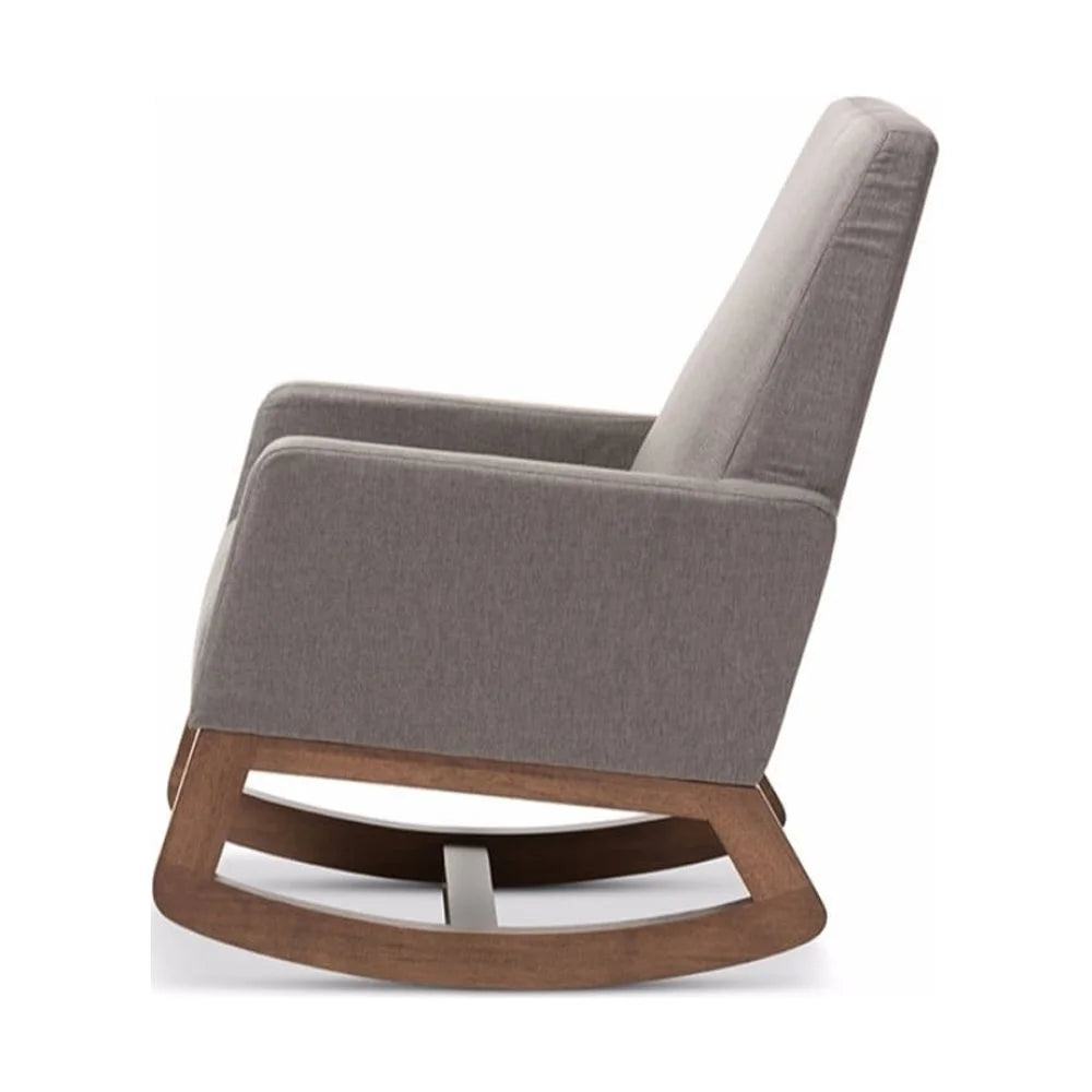 Grey Fabric Upholstered Rocking Chair M865