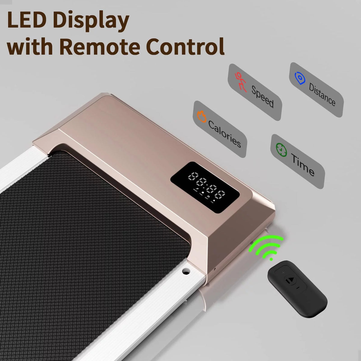 2.5Hp Ultra-Quiet Walking Pad Treadmill with Remote Control J307