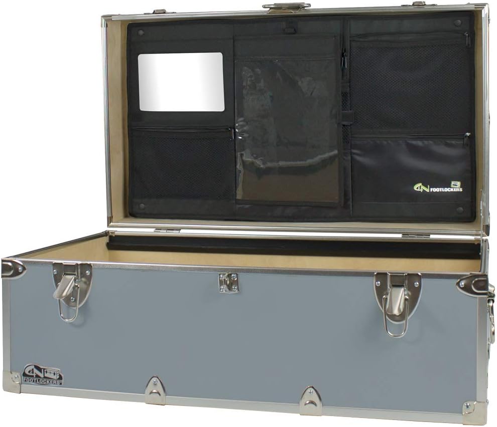 Camping Storage Chest with Lid Stay 32 x 18 x 13.5 Inches Red Q7152