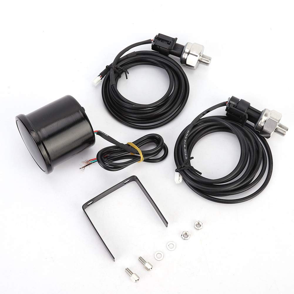 2in 52mm DC 12V Car Air Pressure Gauge LED Digital Display Sensor Kit T534