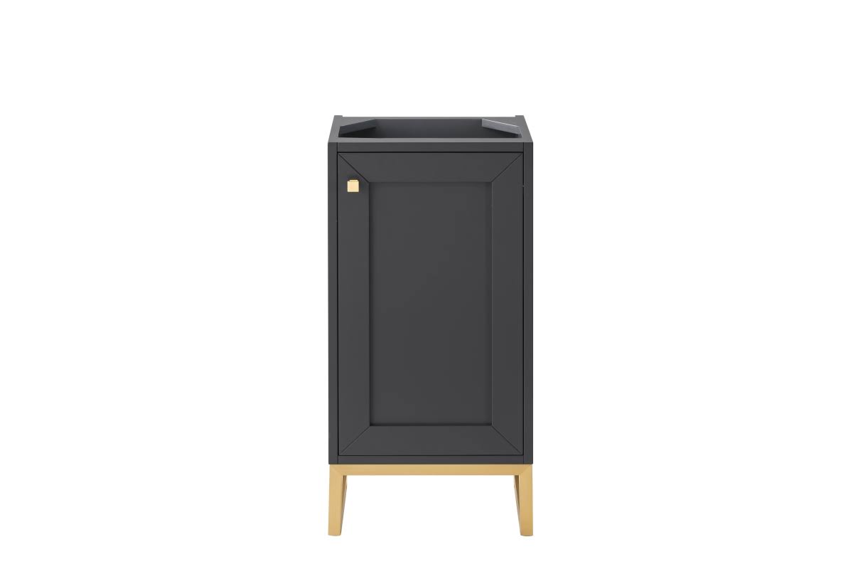 Chianti Single Vanity Cabinet Mineral Grey & Radiant Gold V9117