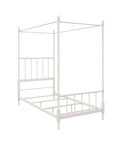 White Twin Metal Canopy Bed Frame U744