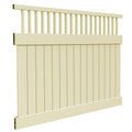 Sand Vinyl Closed Picket Top Fence Panel R153