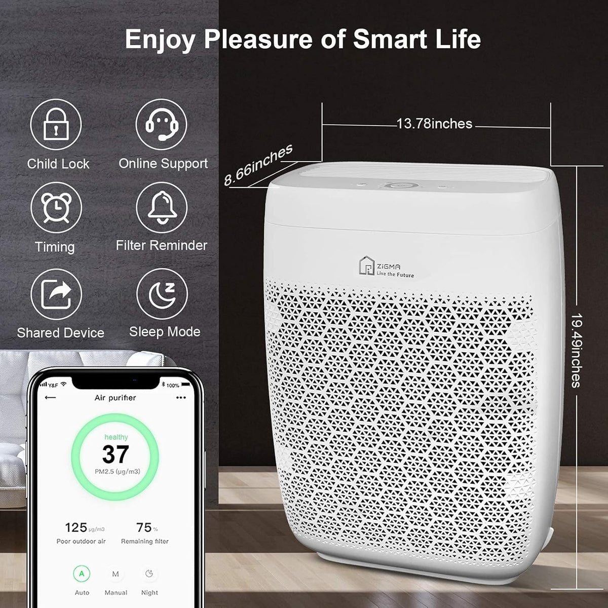 True HEPA 5-in-1 Smart WIFI Air Purifier X818879