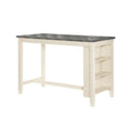 60 Inch 2 Tone Wood Counter Height Table G811957