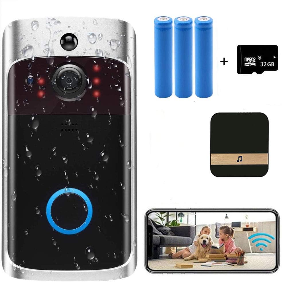 Black Video Doorbell Camera with 32GB SD Card N8742