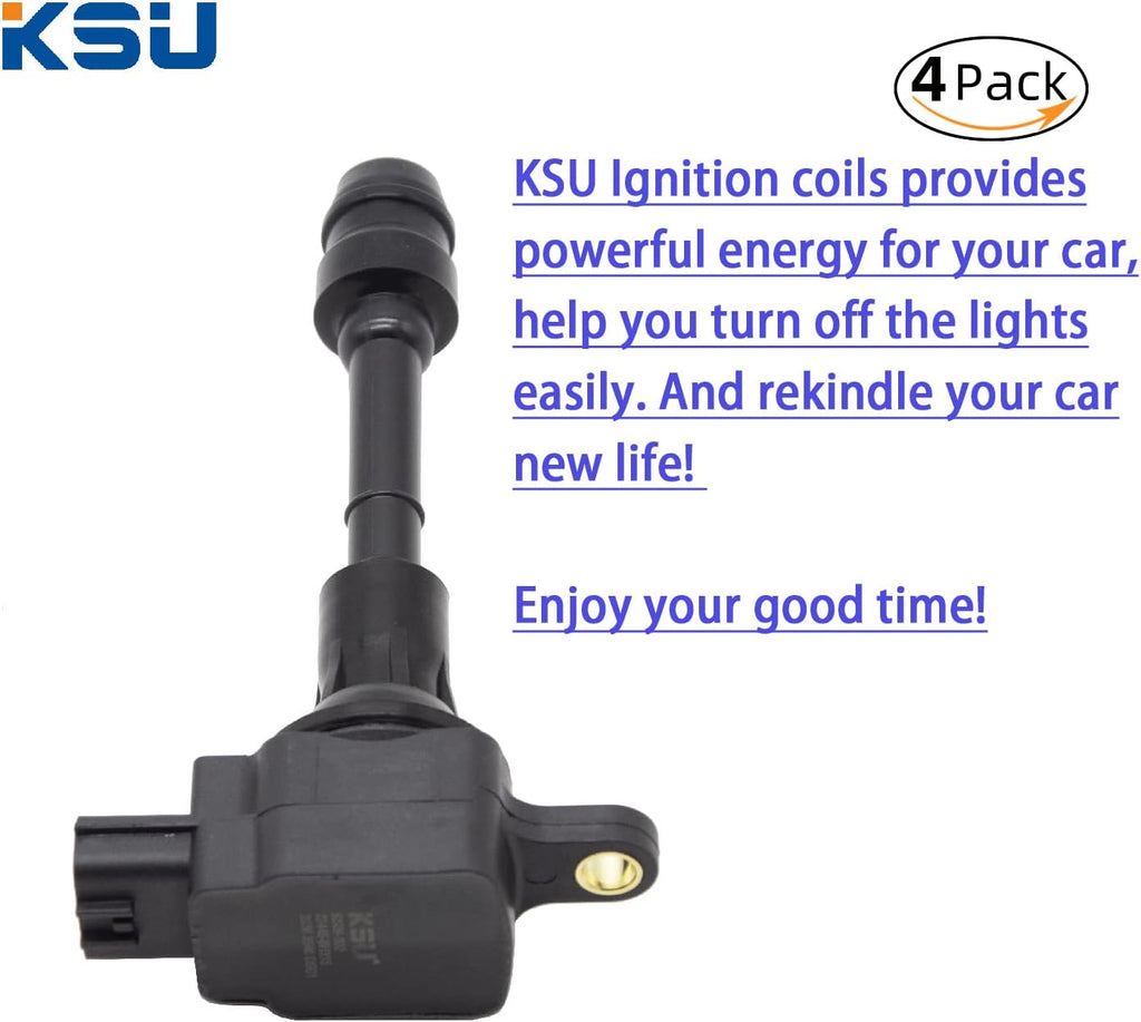 Ignition Coil Pack of 4 Compatible with Nissan 2.5L L4 Q97629
