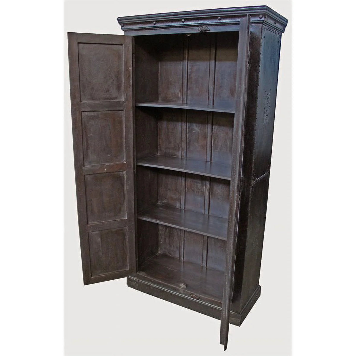 Solid Wood 2 Door Cabinet in Brown O139
