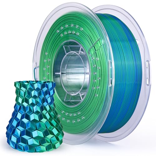 Silk PLA Filament 1.75mm Dual Color Blue Green 1KG F236197