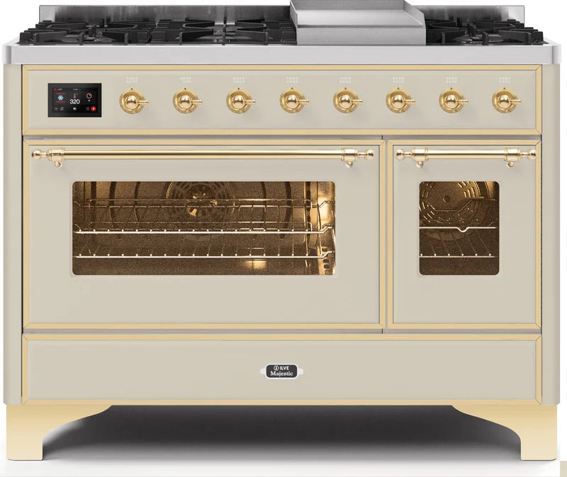 Antique White Dual Fuel Natural Gas Range E484542
