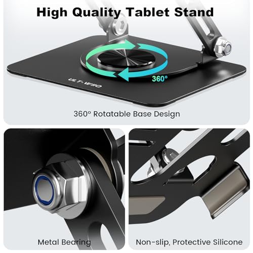 White Adjustable Aluminum Tablet Stand H2362