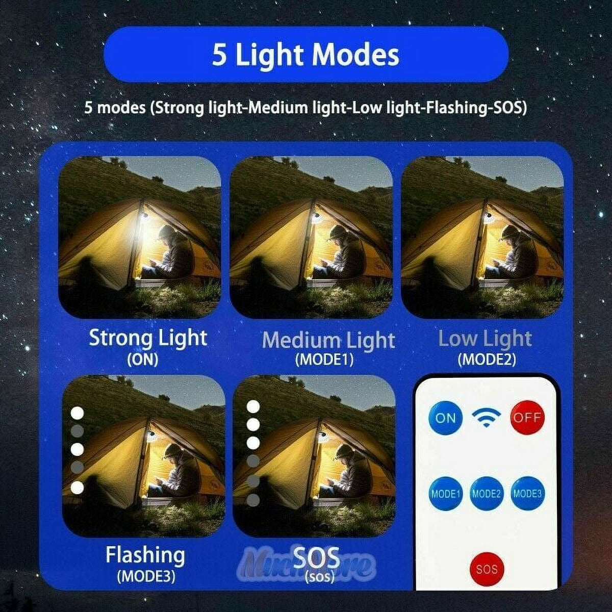 Rechargeable Camping Lantern Light with Remote Control E953553