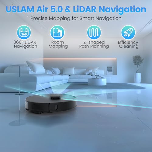 Robot Vacuum and Mop Combo, Self-Emptying, 180mins Runtime, Home Mapping O6630