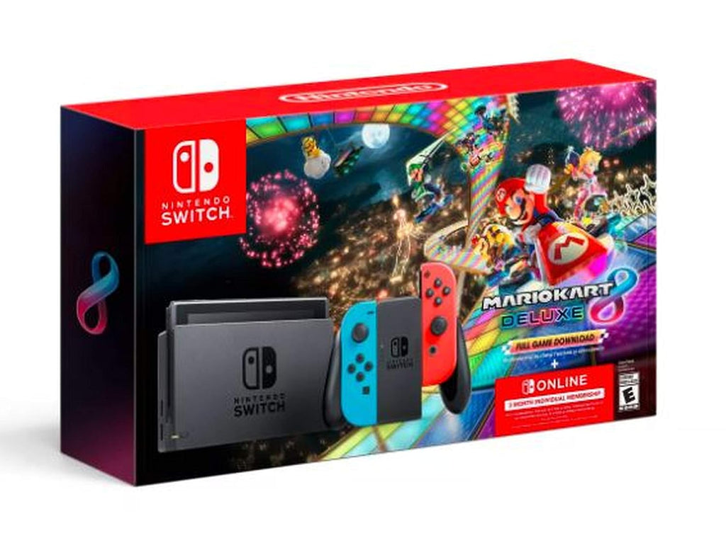Neon Blue/Red Joy-Con and Mario Kart 8 Deluxe Bundle D7341