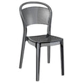 Polycarbonate Dining Chair Transparent Black Set of 2 T5383