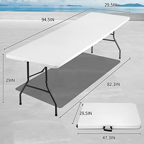 6 Ft Black Fold-in-Half Folding Table Y26980
