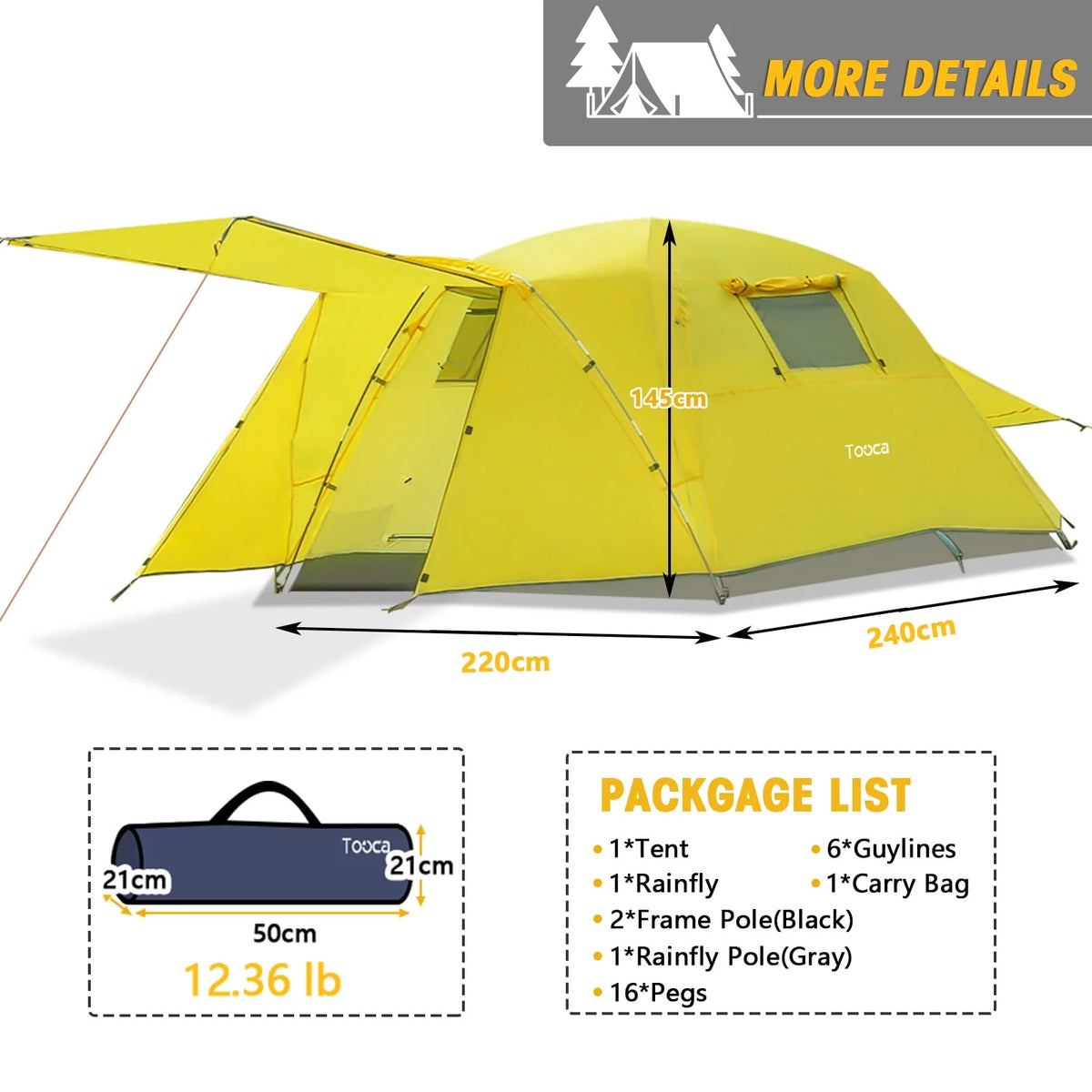 4-Person Backpacking Tent H4150