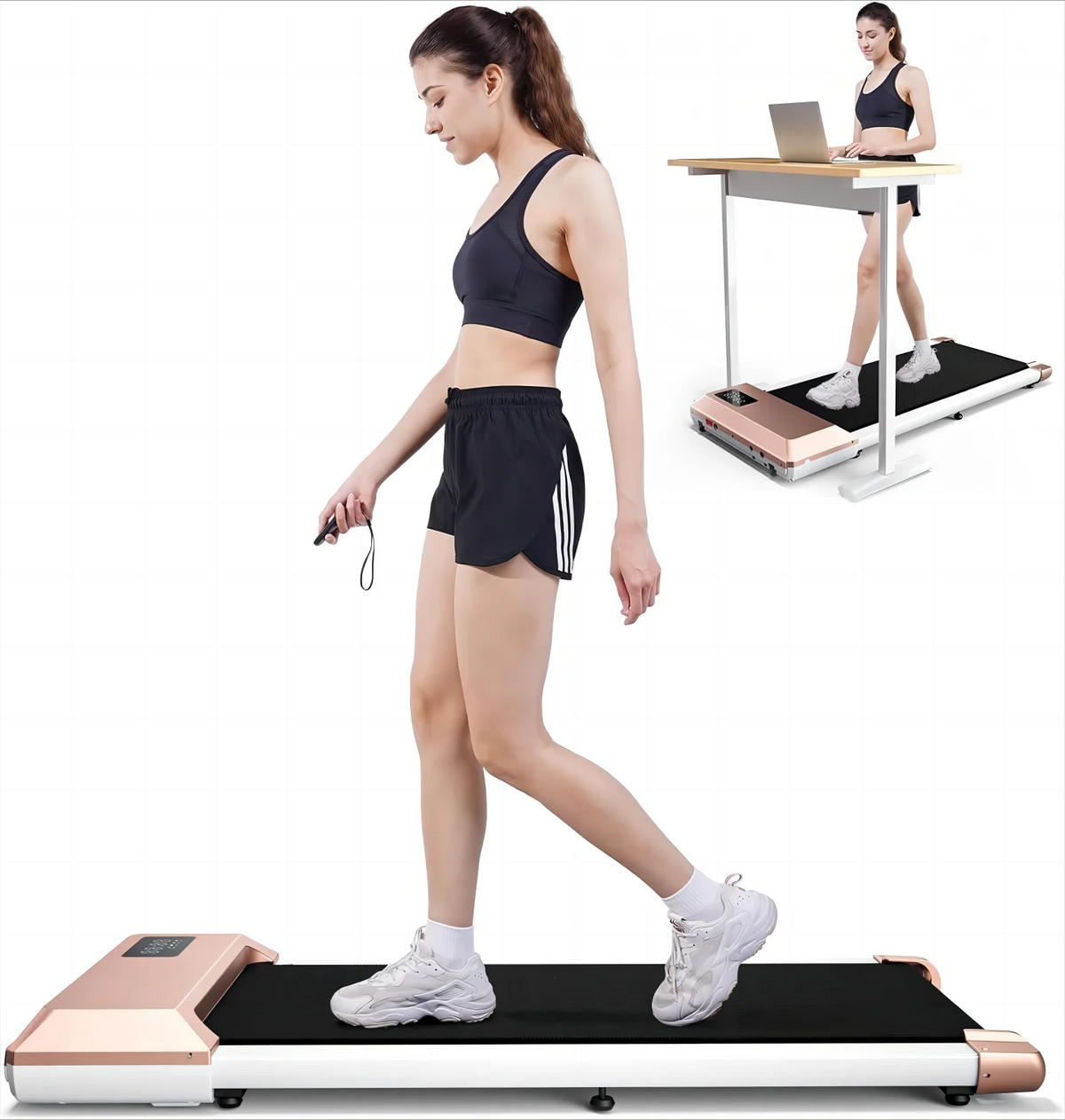 2.5Hp Ultra-Quiet Walking Pad Treadmill with Remote Control J307