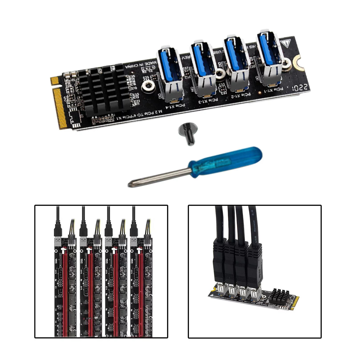M.2 to 4x Electronic Parts Hardware T14022