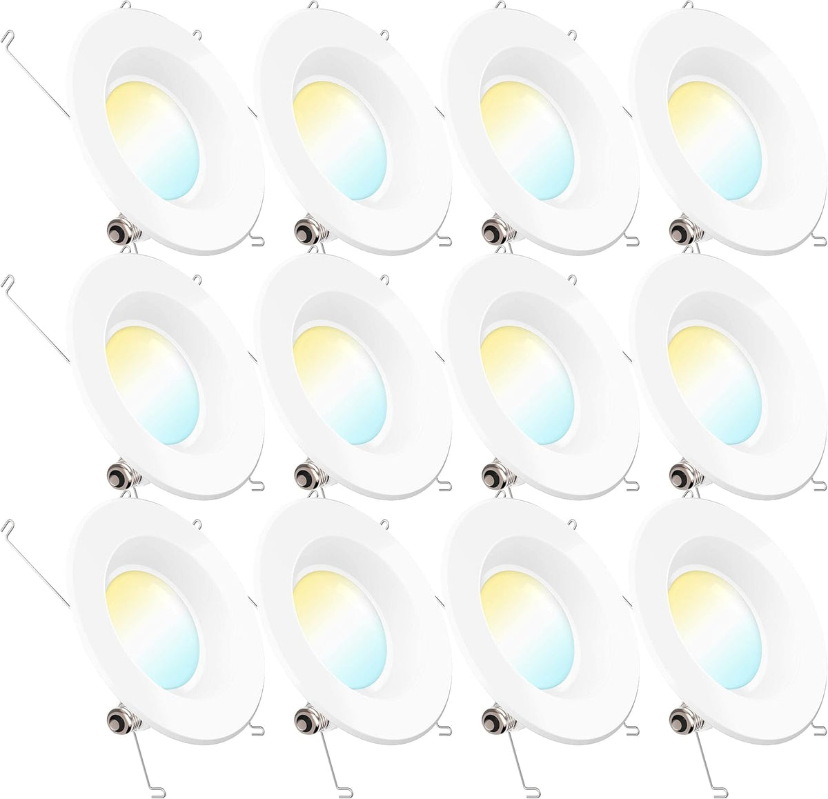 12 Pack 5/6 Inch LED Recessed Lighting Retrofit Conversion Kit E850