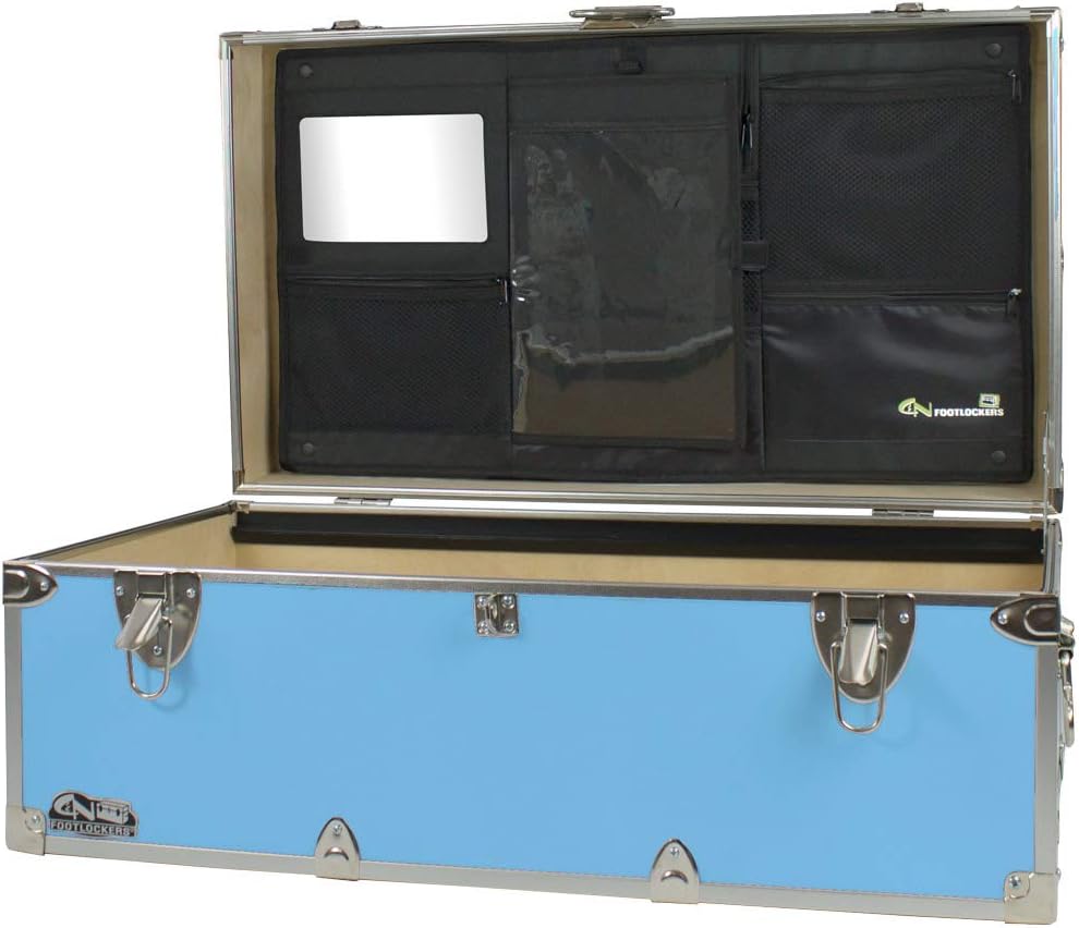Camping Storage Chest with Lid Stay 32 x 18 x 13.5 Inches Red Q7152