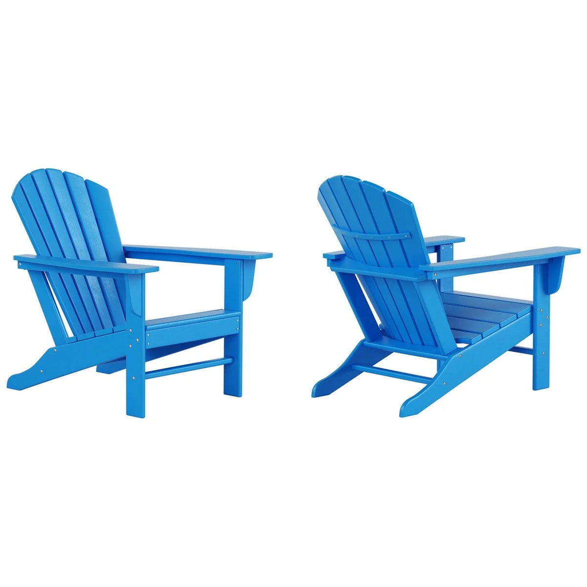 Red All Weather Poly Patio Adirondack Chair Set of 2 B202972