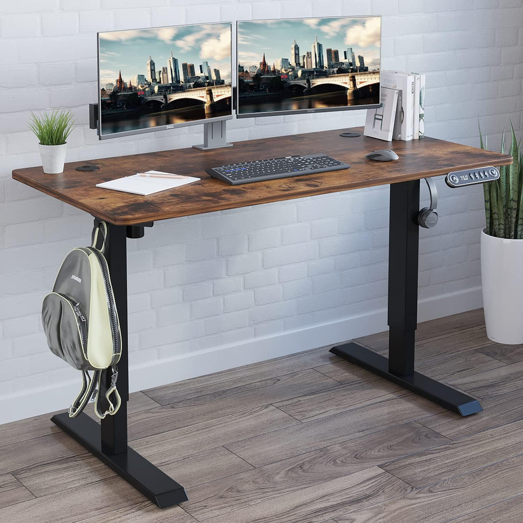 Rustic Brown Electric Standing Desk 48 x 24 Inches D144884
