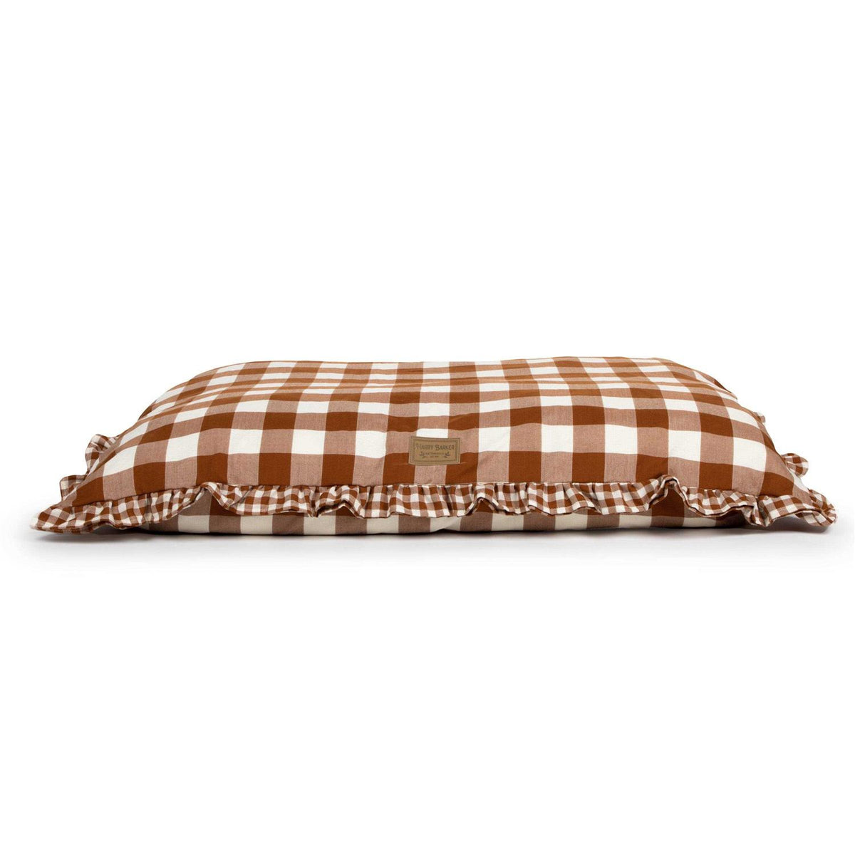 Brown Gingham Print Envelope Dog Bed B122642