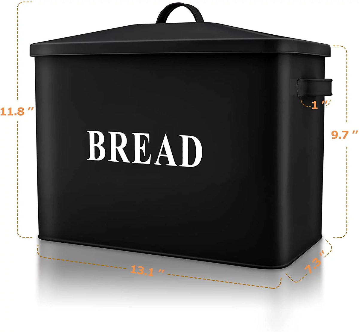 Black Metal Bread Box E385