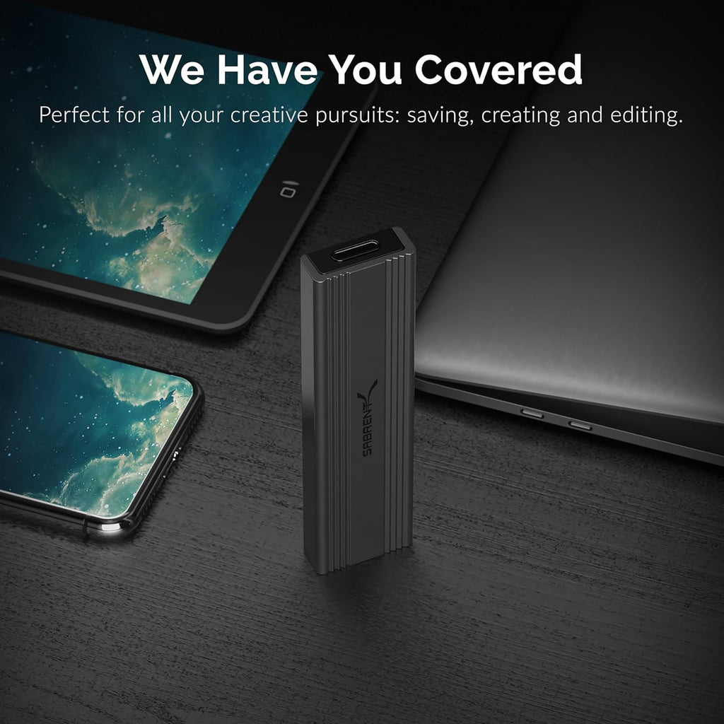 USB 3.2 10Gbps Type C Tool Free Enclosure for M.2 PCIe NVMe and SATA SSDs U39787
