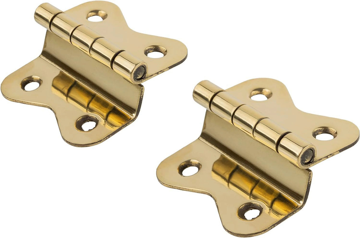 Solid Brass Cabinet Hinges 4 Pairs I109