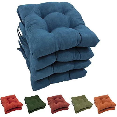 Sage Green Microsuede Chair Cushions Set of 4 X7356
