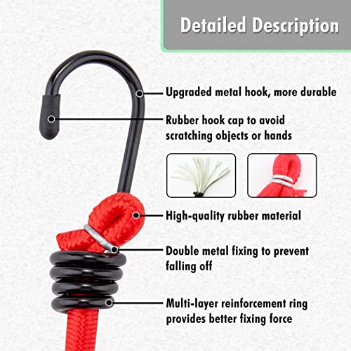 32 Piece Bungee Cords Assortment with Hooks U279