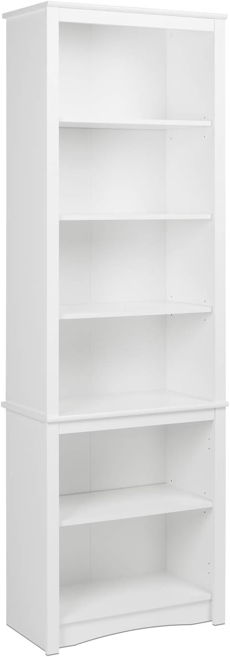 White Tall Bookcase D1315