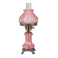 Hand-Blown Crackled Glass Table Lamp Pink F509257