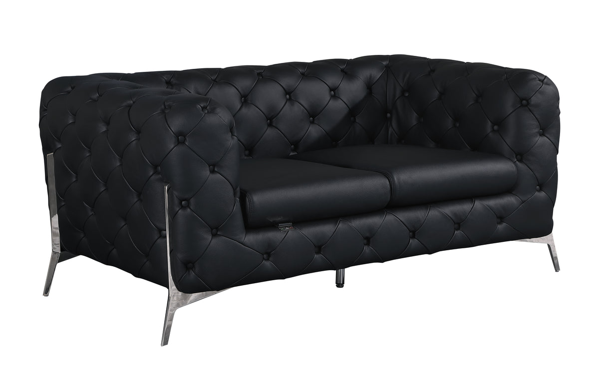 Italian Leather Loveseat G1584