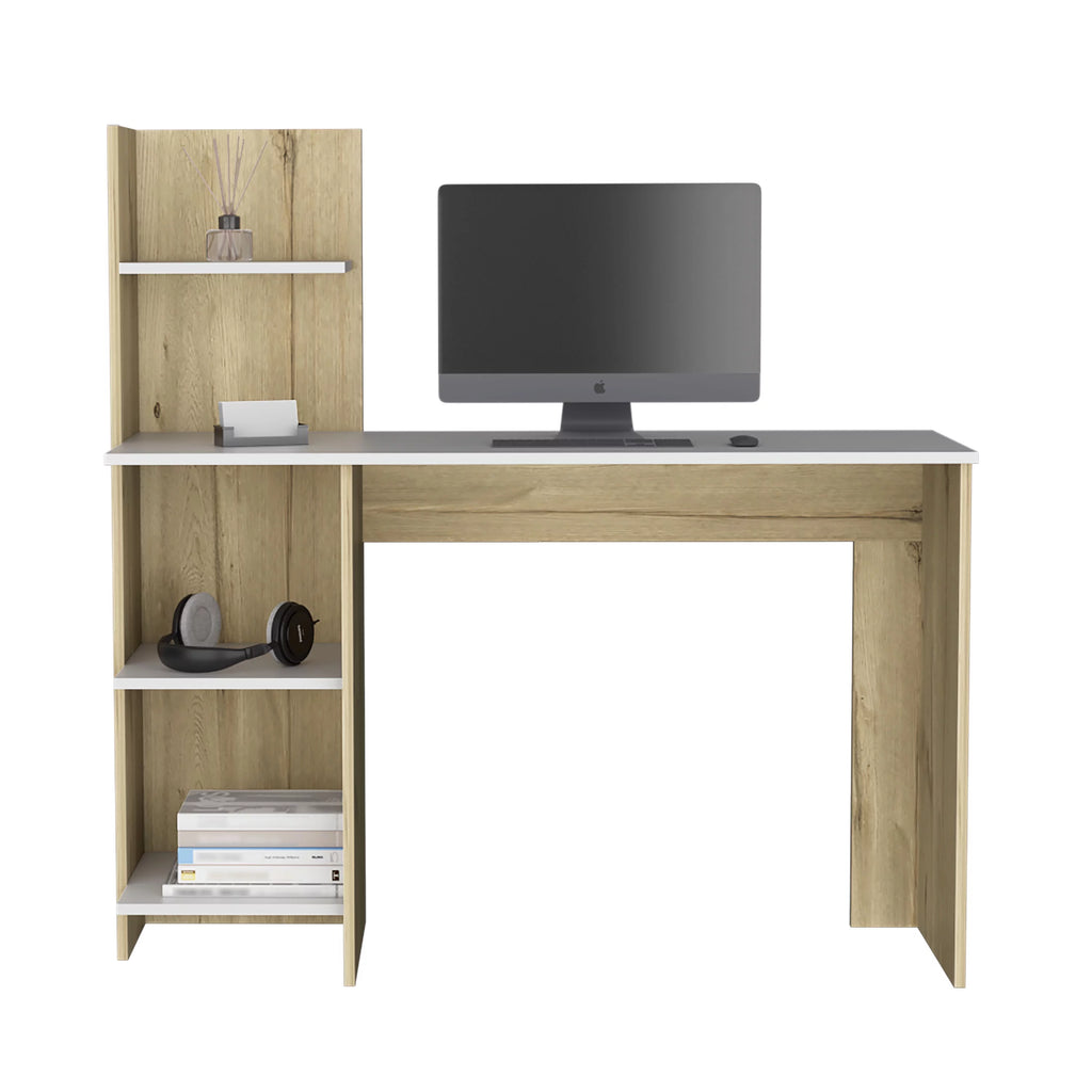Light Oak White Four Shelves Desk C779029