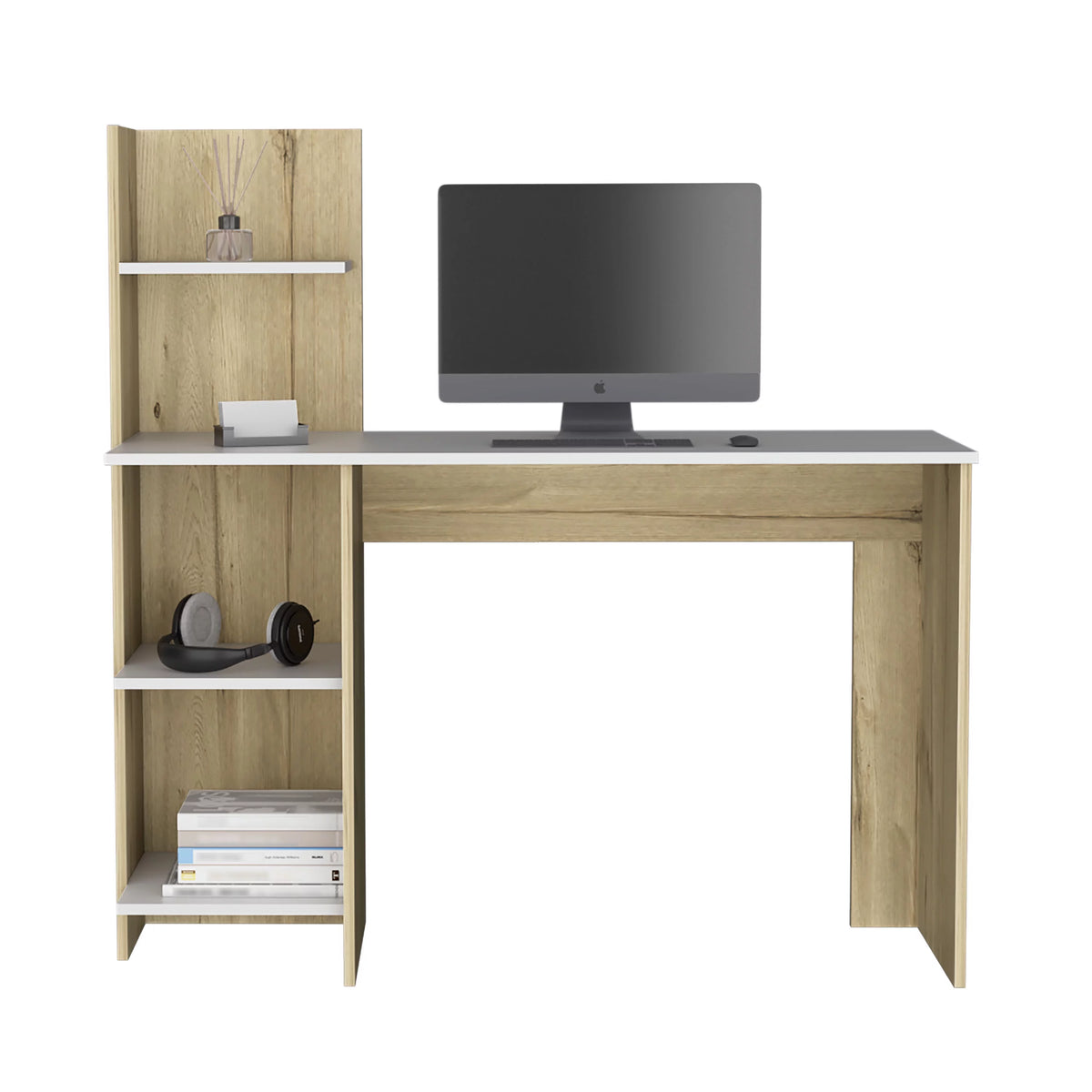 Light Oak White Four Shelves Desk C779029