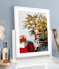 Makeup Mirror with Lights Lighted Up Vanity Mirror with Touch Control 3 Color Lighting Modes Dimmable 360°Rotation 13Inch P53012