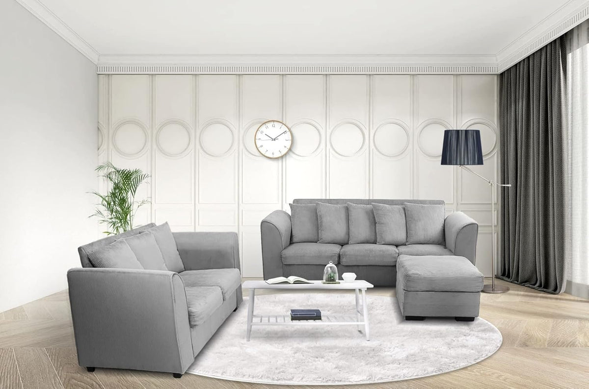 3pcs Living Room Set Light Grey V713817