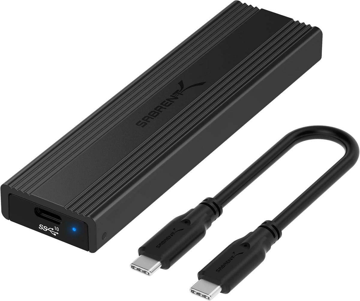 USB 3.2 10Gbps Type C Tool Free Enclosure for M.2 PCIe NVMe and SATA SSDs U39787