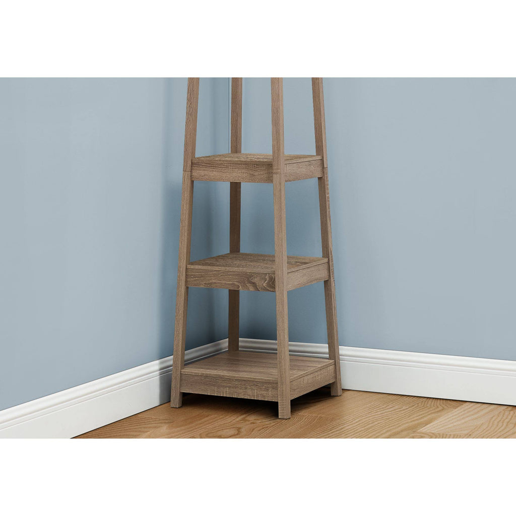 Corner Coat Rack with 3 Shelves N542