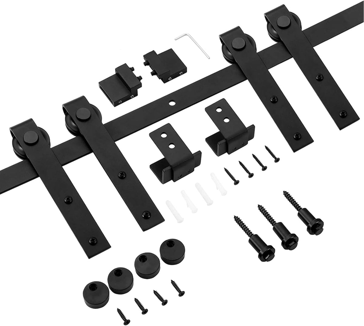 4 FT Mini Sliding Double Barn Door Hardware Track Kit Z6528