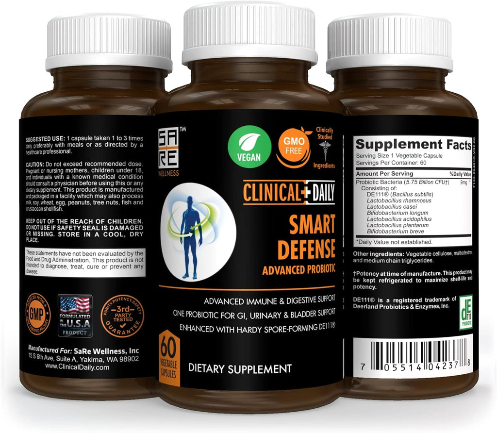 60 Vegan Capsules Bacillus Subtilis Spore Based Probiotics Q5925