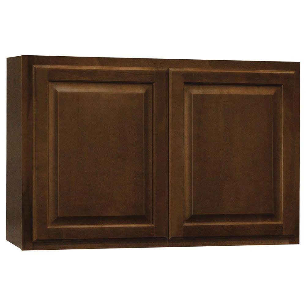 36x23.5x12 in. Cognac Medium Brown Wall Bridge Kitchen Cabinet V48955