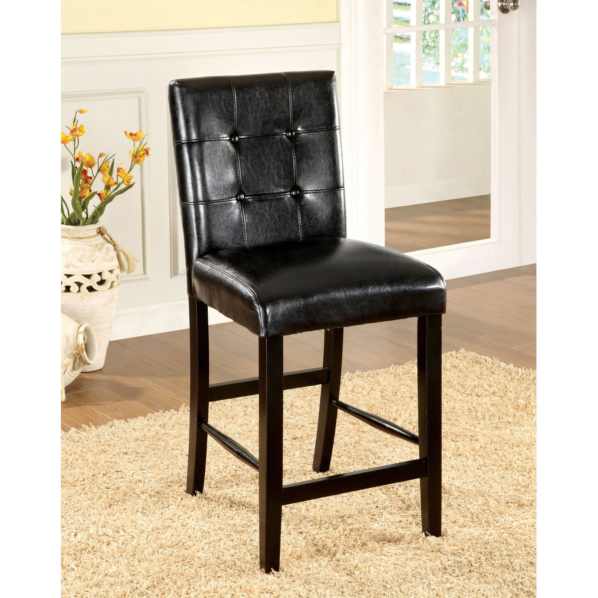Black 5-Piece Round Pub Set Q32990