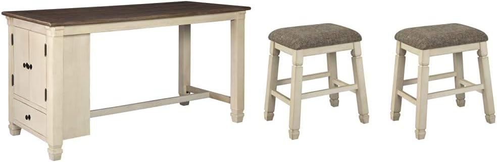 Counter Height Dining Table with Storage Cabinet B84913
