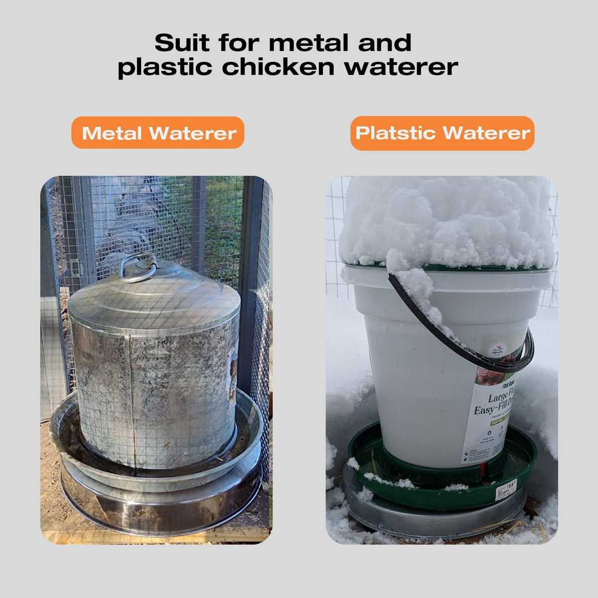 Chicken Water Heater Base Stainless Steel Heater D87619