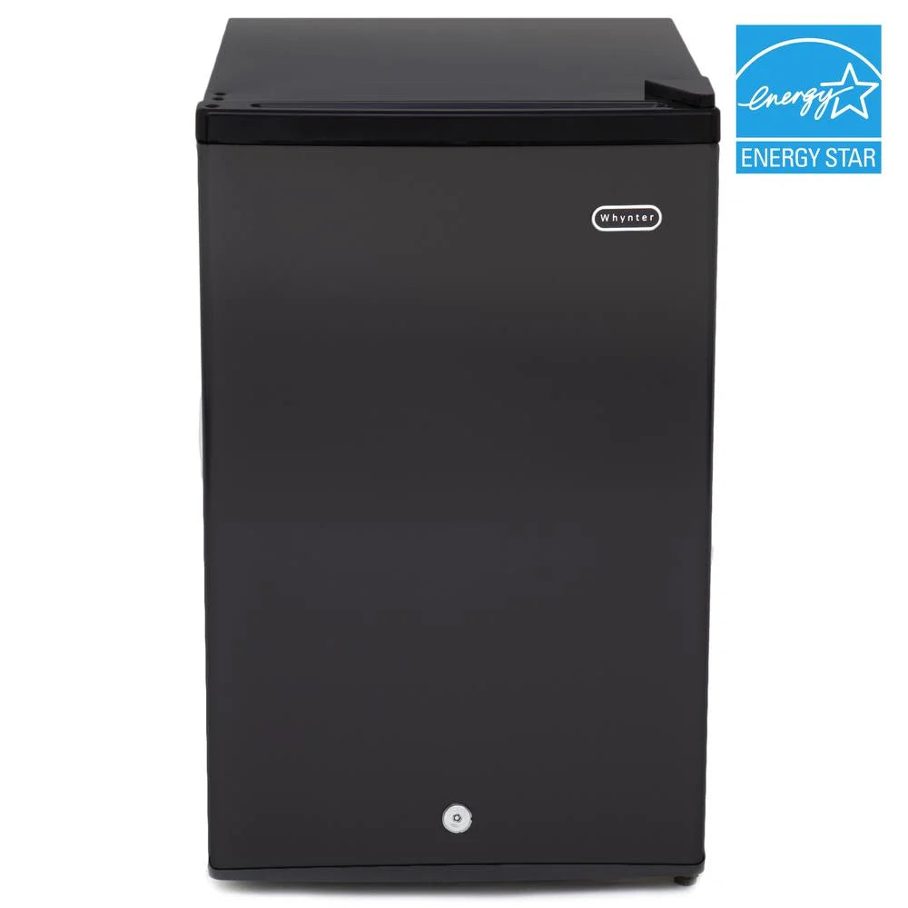 Black 3.0 cu. ft. Upright Freezer with Lock R693