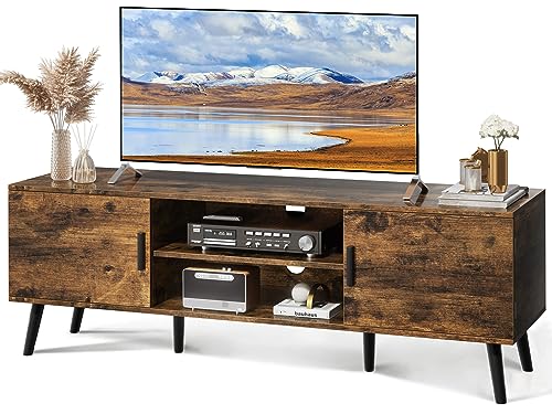 55 Inch TV Stand with Adjustable Shelf and 2 Cabinets X214